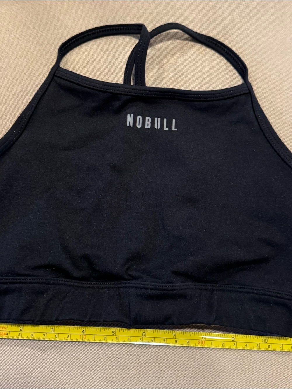 NOBULL Black Racerback Sports Bra with Slim Straps